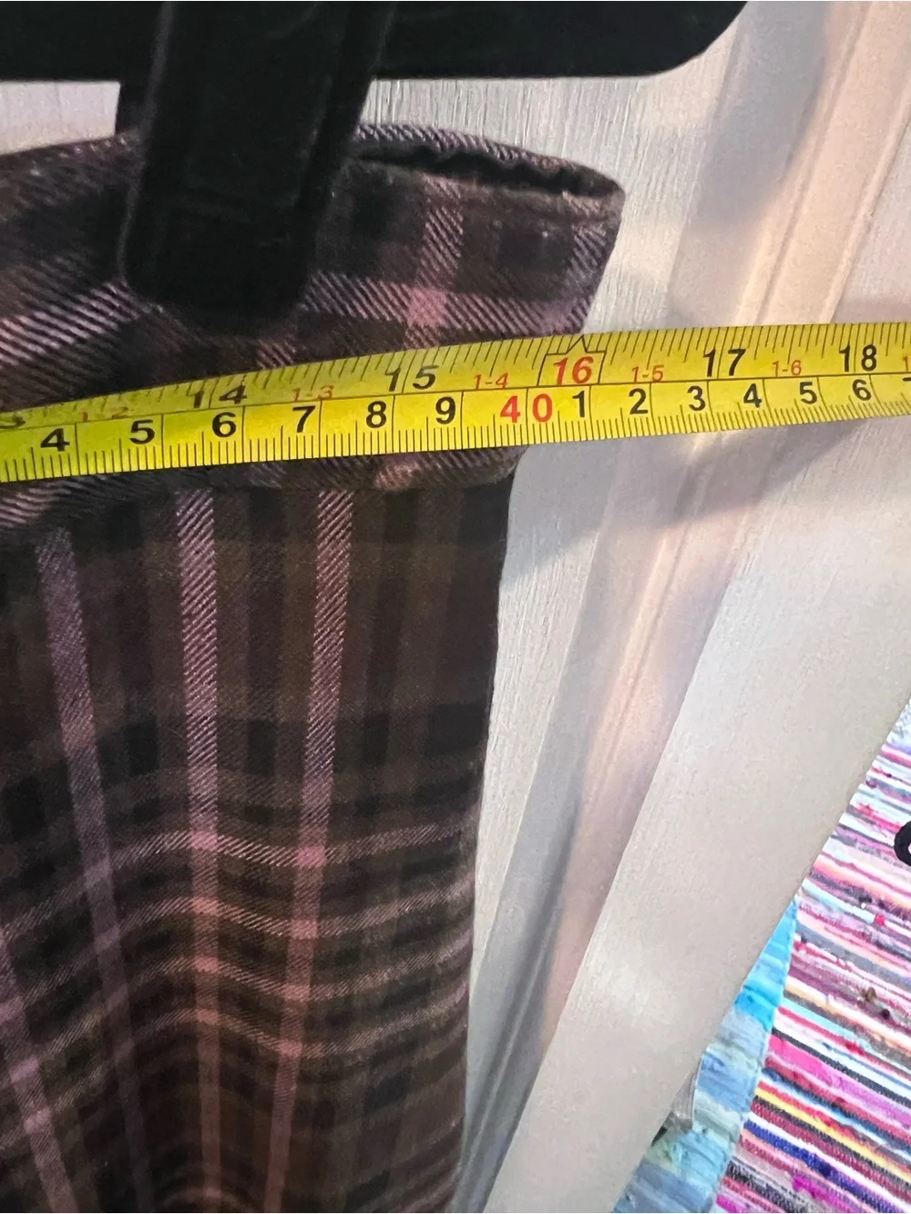 Free People Purple Plaid Bell Bottom Trousers